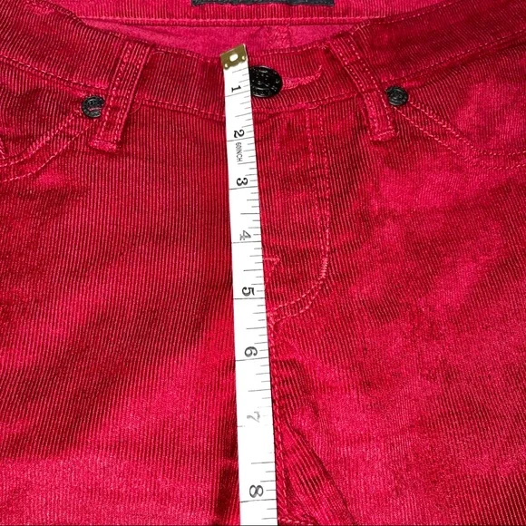 Rock & Republic Poison Apple Red Berlin Skinny Corduroy Pants Size 6 - Picture 11 of 16
